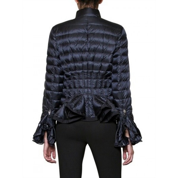 Moncler Donna Giù cappotto Fiore Hem Dark Navy uscita M1146